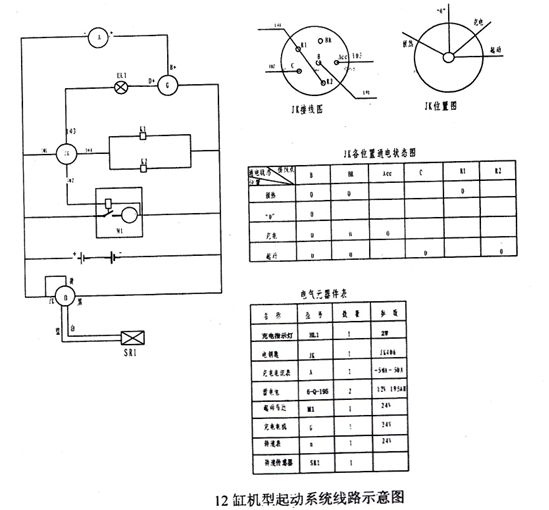 12缸机型起动系统线路