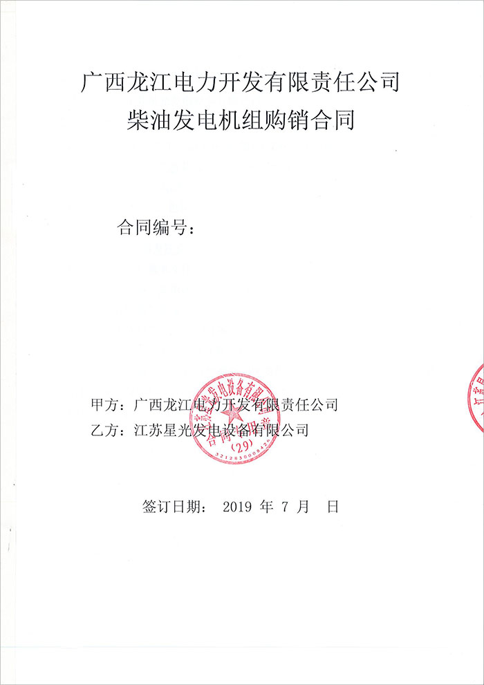 广西龙江电力公司250kw重庆康明斯柴油发电机组