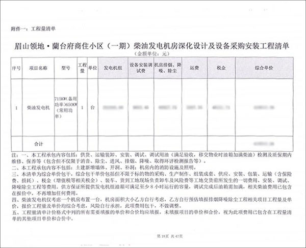 650KW柴油发电机组签订合同